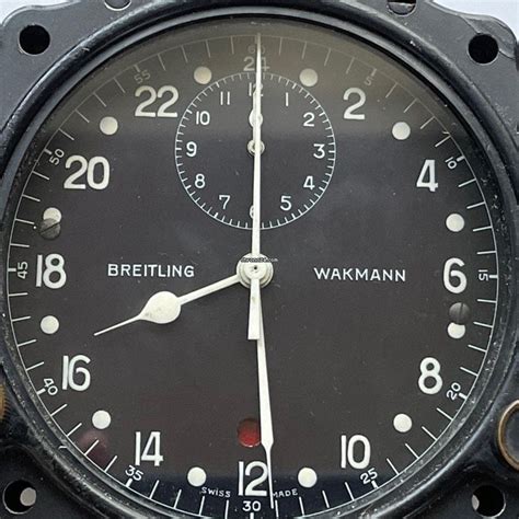 wakmann breitling 8 day aircraft clock for sale|wakmann aircraft clock.